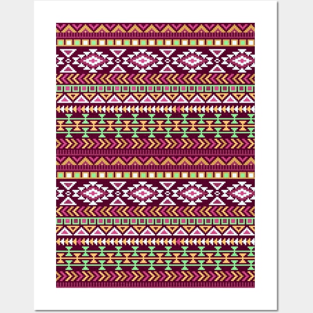 Ethnic pixel ornament #2 Wall Art by GreekTavern